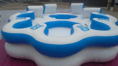 Large 10 Person Inflatable Floating Islandhot Inflatable Water Raft Loungeinflatable Water