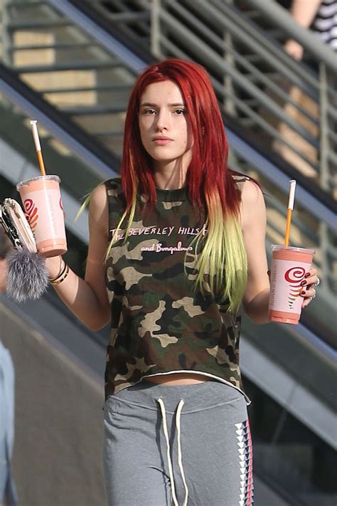 Bella Thorne With New Red Hair Out In Hollywood Gotceleb