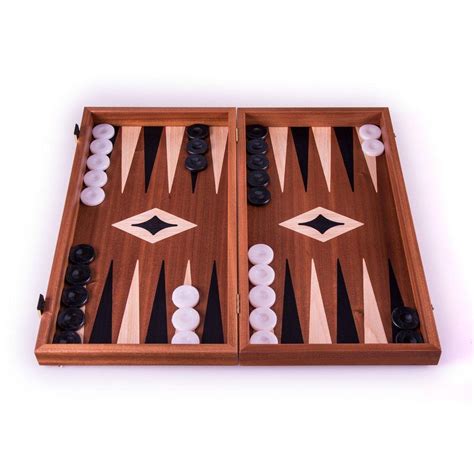 Set Joc Tablebackgammon Cu Tabla De Sah La Exterior Lemn De Mahon