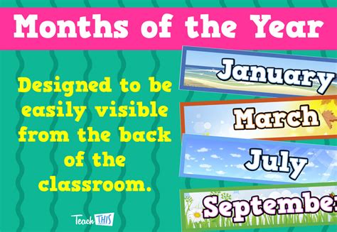 Months Of The Year Wall Display Printable Classroom Displays