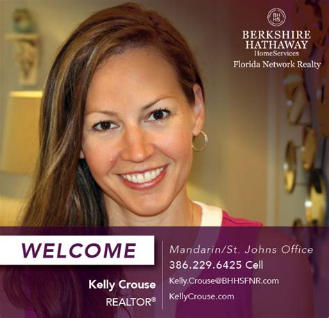 Berkshire Hathaway Homeservices Florida Network Realty Welcomes Kelly Crouse Real Estate