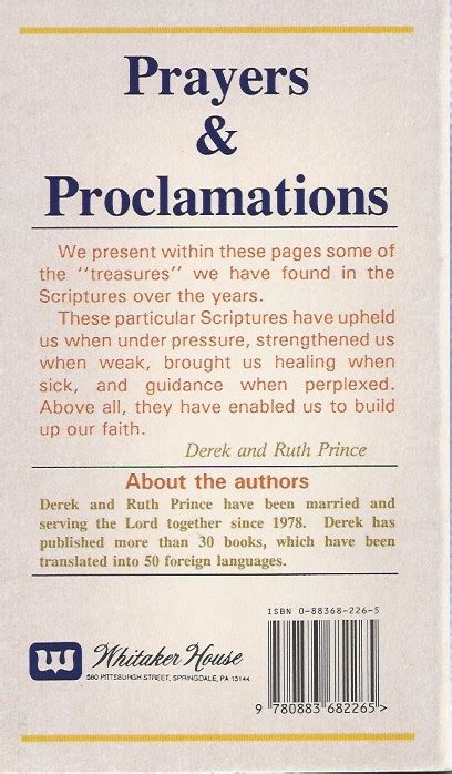 Prayers And Proclamations Derek And Ruth Prince Tweedehands