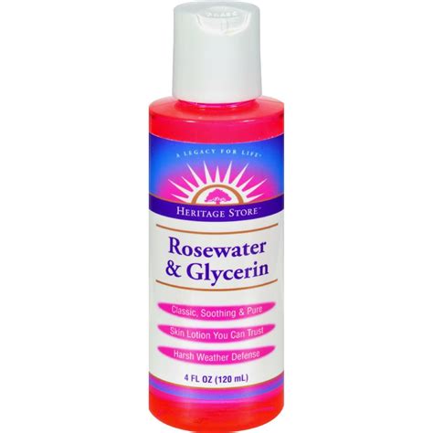 Heritage Products Rosewater And Glycerin 4 Fl Oz Water Flowers Rose