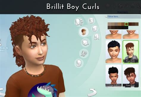 Brillit Boy Curls Conversion Sims 4 Hair