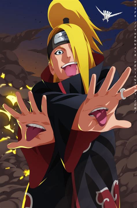 Deidara Anime Naruto Ilustrasi Karakter Gambar Animasi Kartun