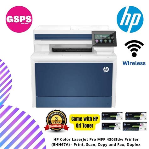 Hp Color Laserjet Pro Mfp 4303fdw Printer 5hh67a Print Scan Copy