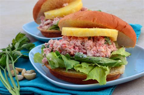 Tropical Ham Salad Sandwiches Slow Cooker Ham Slow Cooker Recipes Ham