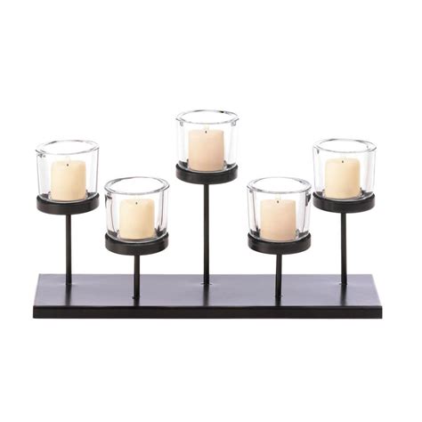5~place Candle Holder Candle Holders Metal Candle Holders Glass