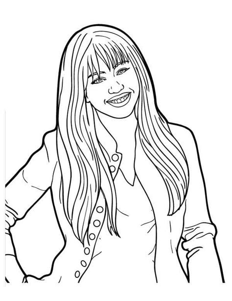 Dibujos De Atractiva Hannah Montana Para Colorear Para Colorear Pintar