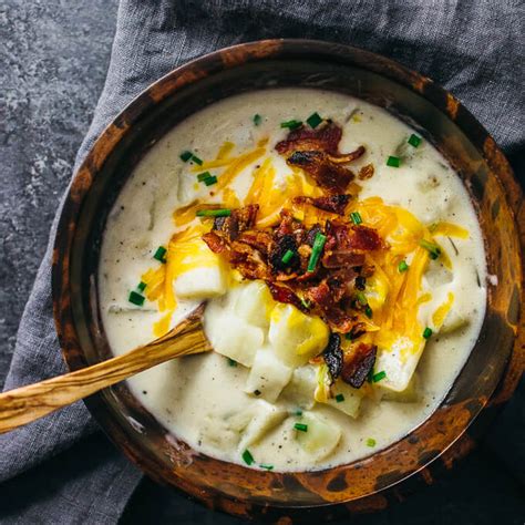 Creamy Potato Soup With Bacon And Cheese Savory Tooth
