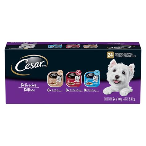 (11) cesar classic loaf in sauce chicken lovers variety pack soft wet dog food. CESAR Wet Dog Food Classic Loaf in Sauce Delicacies ...