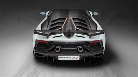 Lamborghini Aventador Svj 63 2018 Rear View Wallpaper 4k