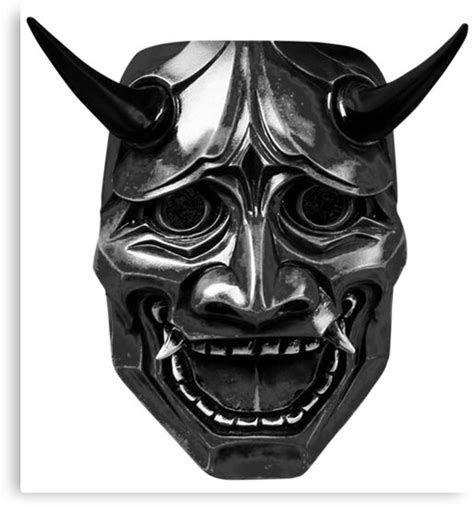 Onimen Demon Mask Canvas Prints By Gentlemenwalrus