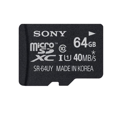 It has a 64 gb capacity to accommodate. Sony 64GB 40MBs Class 10 Micro SD Memory Card
