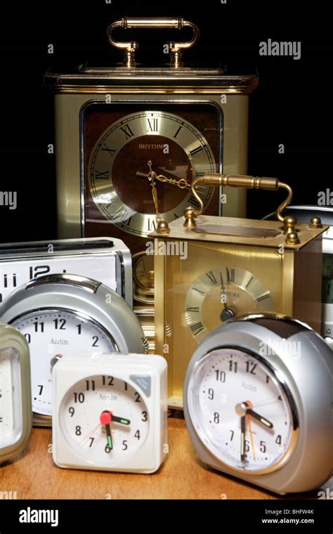A Collection Of Assorted Clocks Stock Photo Alamy