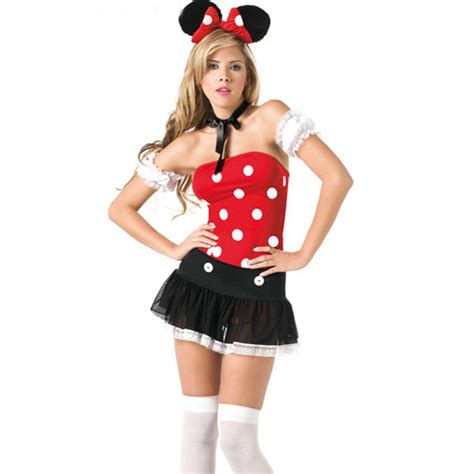 Adult Minnie Mouse Fancy Dress Costume Playful Mouse Costume