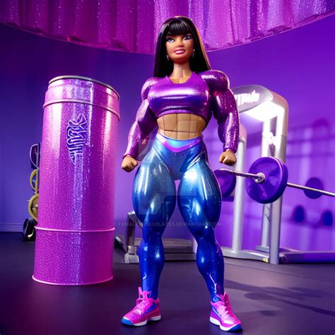 muscle barbie by femalemusclelatex on deviantart