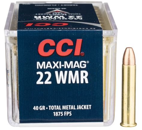 Cci Maxi Mag 22 Wmr Ammunition 50 Rounds Jhp 40 Grains