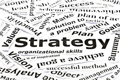 Strategy Concept With Other Related Words Stock Image Image Of Paper