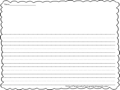 Printable First Grade Writing Paper