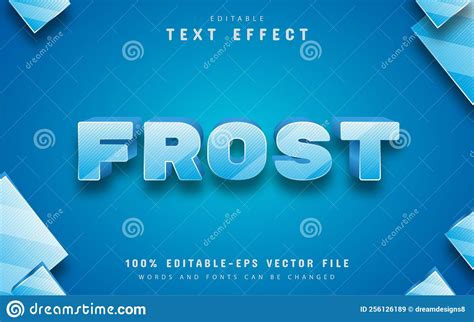 Frost Text Effect Editable Stock Vector Illustration Of Isolated
