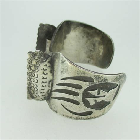 Sterling Silver Southwest Bear Claw Watch Band Cuff Bracelet Holder