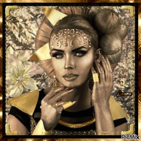 Gold Art Art Girl Black Gold Or Halloween Face Makeup Lady Free