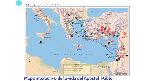 Mapa Interactivo De La Vida Del Apostol Pablo By Diana Rodriguez