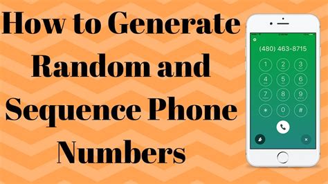 📌how To Generate Random And Sequence Phone Numbers Youtube