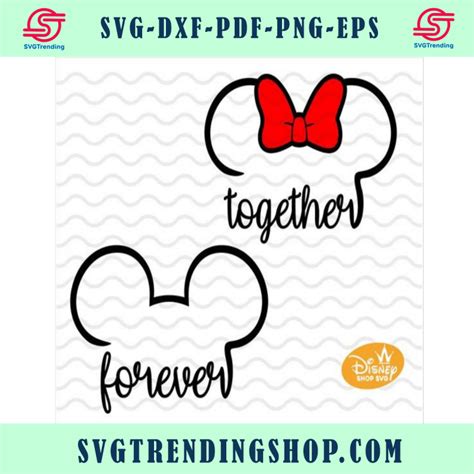 Disney Together Forever Svg Disney Love Design Svg Valentine Cut File