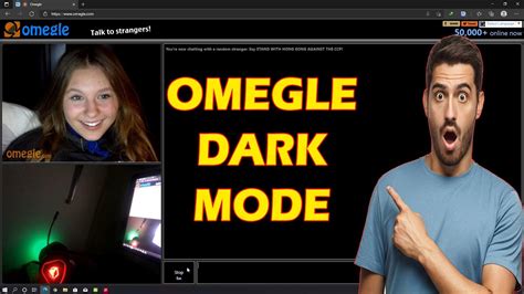 how to enable dark mode in omegle omegle dark mode 2021 youtube