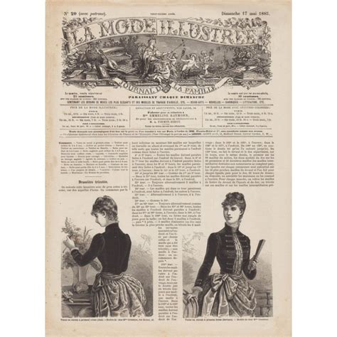 Revue Complete De La Mode Illustree 1885 N20