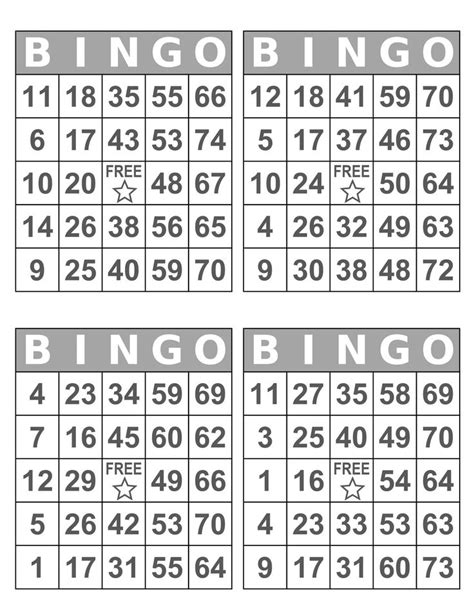1000 Bingo Cards Pdf Download 1 2 And 4 Per Page Download Now Etsy