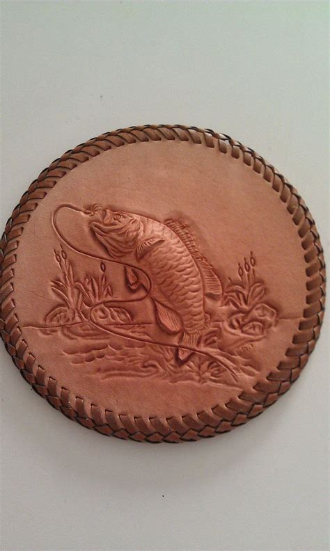 Tooled Leather Wall Decor Fish Leather Art Leather Tooling Leather
