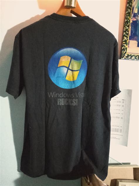 Vintage Vintage Windows Vista Team Rock Logo Fashion Microsoft 90s