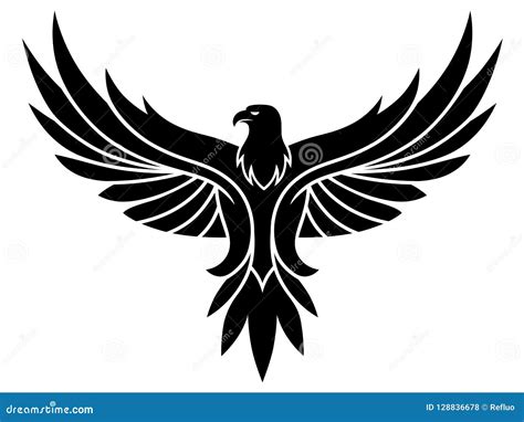 Black Eagle Emblem Stock Vector Illustration Of Stylized 128836678