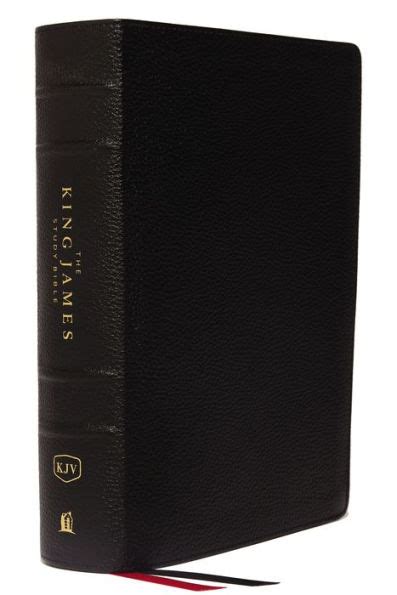 Kjv The King James Study Bible Genuine Leather Black Thumb Indexed