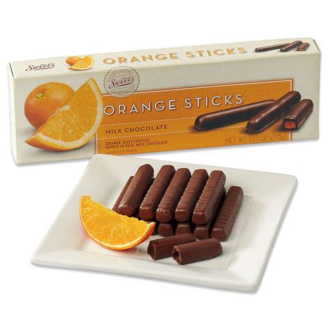 Gourmet Milk Chocolate Orange Sticks Lillian Vernon