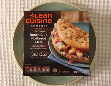 Lean Cuisine Comfort Chicken Ranch Club Flatbread Melt Review Freezer