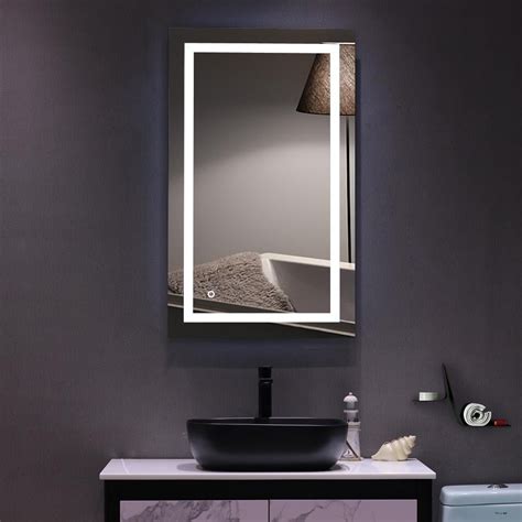 Ubesgoo Led Lighted Bathroom Wall Mounted Vanity Mirror For Homewith Touch Button