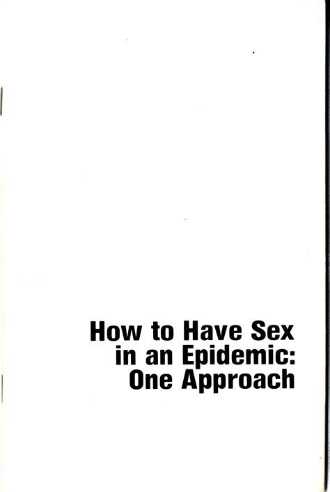 Who Was Reading ‘how To Have Sex In An Epidemic Library And Archives