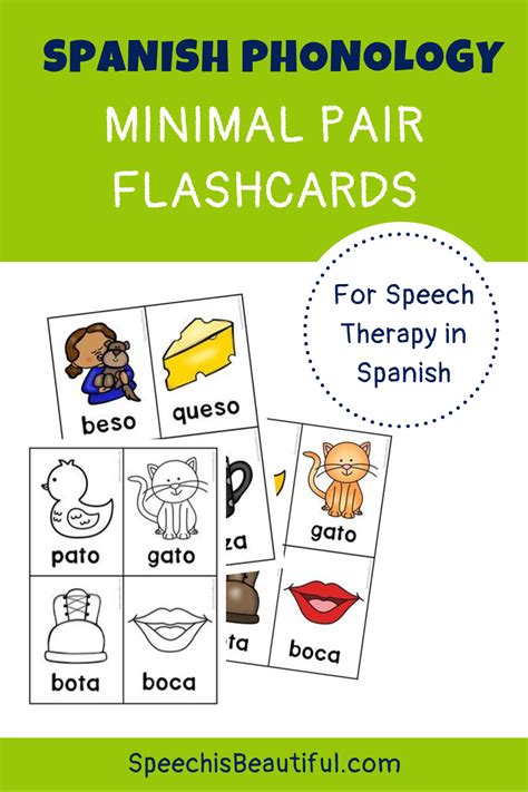 Spanish Phonology Minimal Pair Flashcards If You Are Treating
