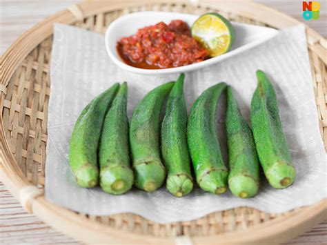 Spongy lady finger cookies are what makes tiramisu cake so special! Okra with Sambal Belacan Dip Recipe - Noob Cook Recipes