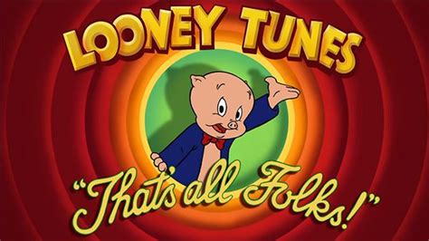 Porky Pig And His Classic Cartoon Ending Thats All Folks Looney