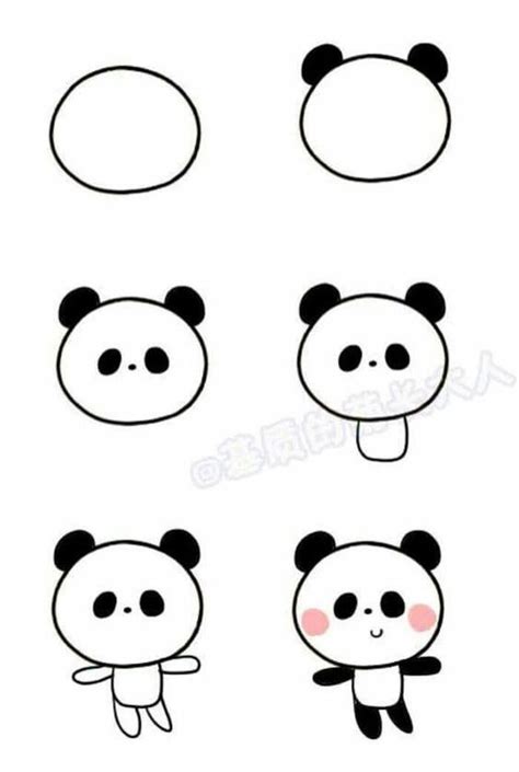 Paso A Paso Para Dibujar Un Osito Panda Kawaii ¿aprendemos A Dibujar