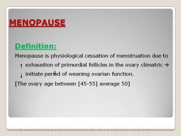 Ppt Menopause Powerpoint Presentation Free To Download Id Fa B Ndniy