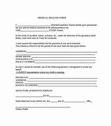 Images of Sports Medical Release Form Template