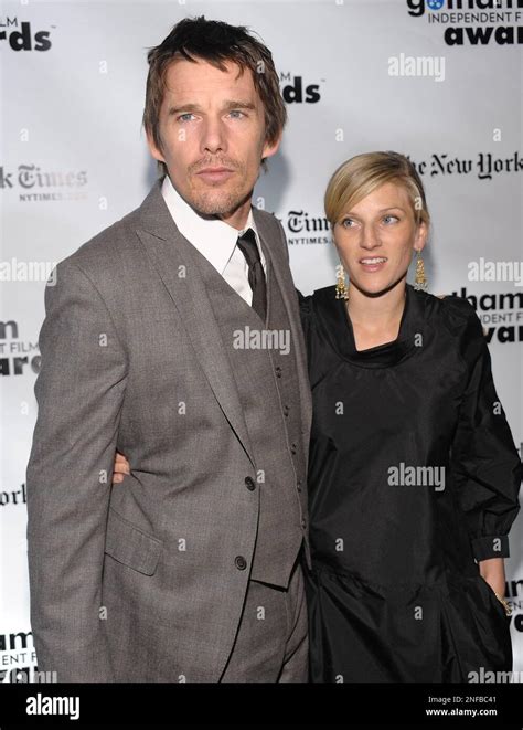 Actor Ethan Hawke Left And Wife Ryan Shawhughes Attend The 18th Annual Gotham Independent Film
