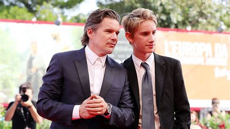 Ethan Hawke Makes Rare Appearance With Son Levon In Venice Hello
