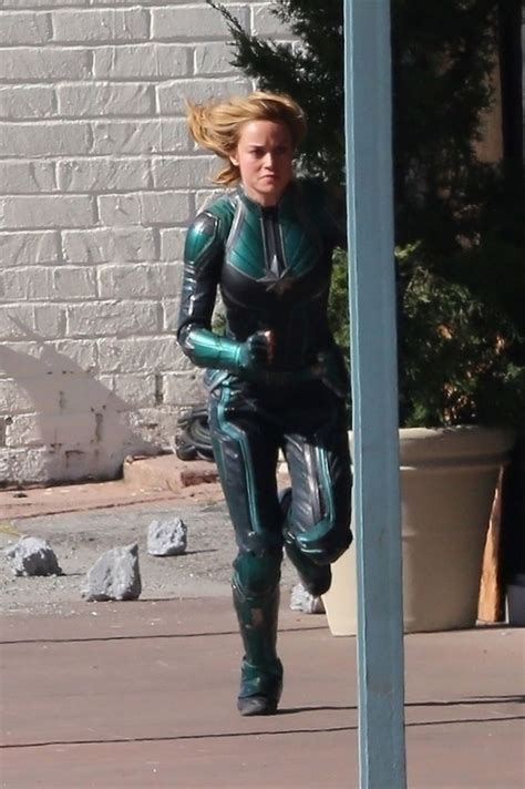 She seems like a capable actress for the role. BRIE LARSON on the Set of Captain Marvel in Los Angeles 04 ...